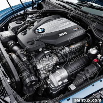 ein Motor von einem BMW 320i