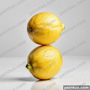 a yellow lemon, studio