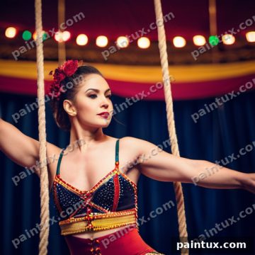zirkus manege. eine bildhübsche seiltänz