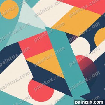abstract colorful geometric shapes compo