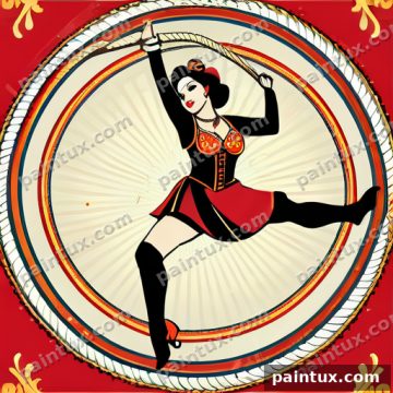 zirkus manege. eine bildhübsche seiltänz
