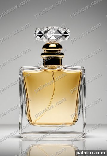 elegant perfume bottle with soft studio 