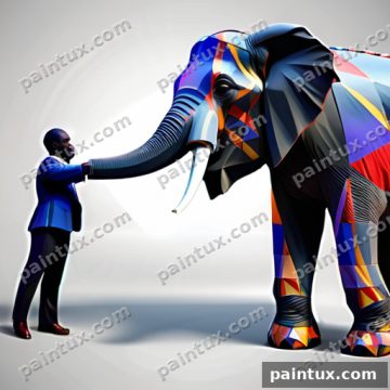zirkus manege. ein elefant wird dresiert